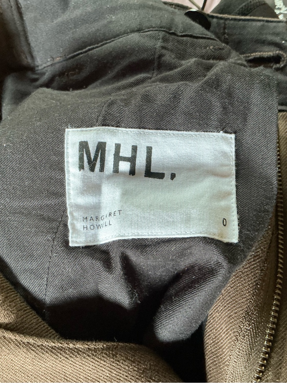 MHL Margaret Howell Brown cropped Chino size 0 wool/cotton blend - Picture 4 of 8